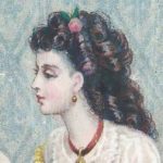 victorian woman with curly hair