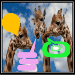three giraffes conversation